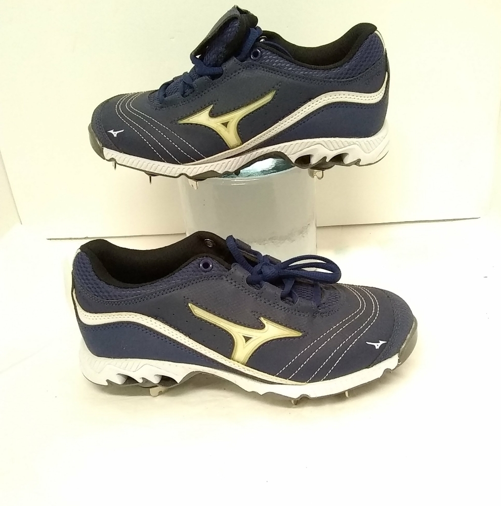 MIZUNO 9 Women Cleats spike Swift Tennis Sneakers 320370-5200 W6-5 Navy Blue